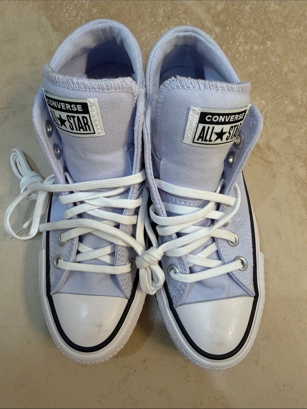 Converse Kids All Star High-Top Sneakers in Light Lavender
